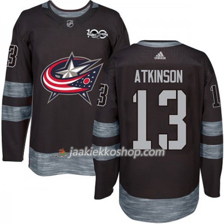 Miehille NHL Blue Jackets Pelipaita Cam Atkinson 13 1917-2017 100th Anniversary Adidas Musta Authentic
